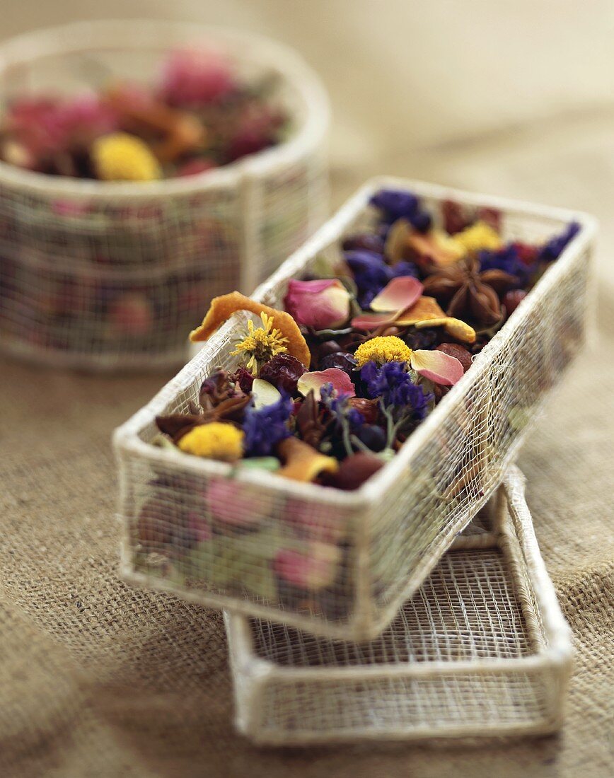 Still Life: Potpourri in a Basket