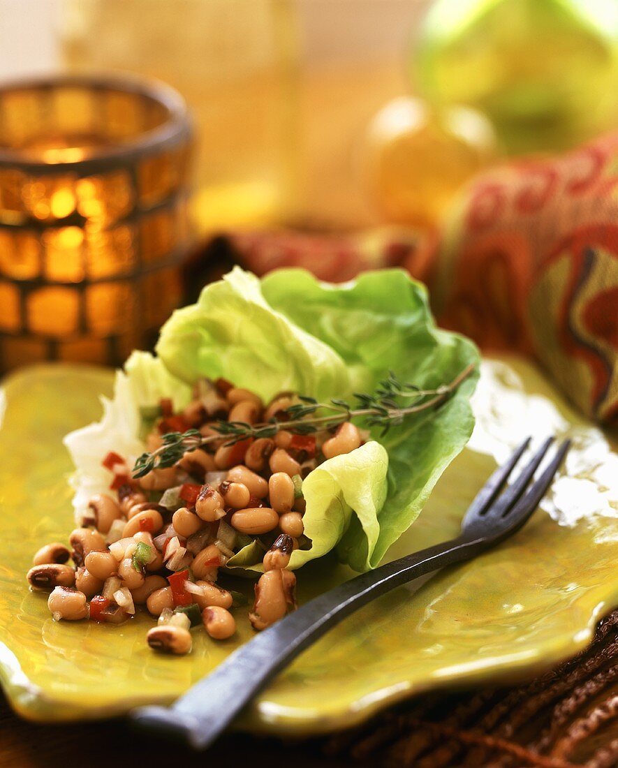 Black Eye Pea Salad in Lettuce