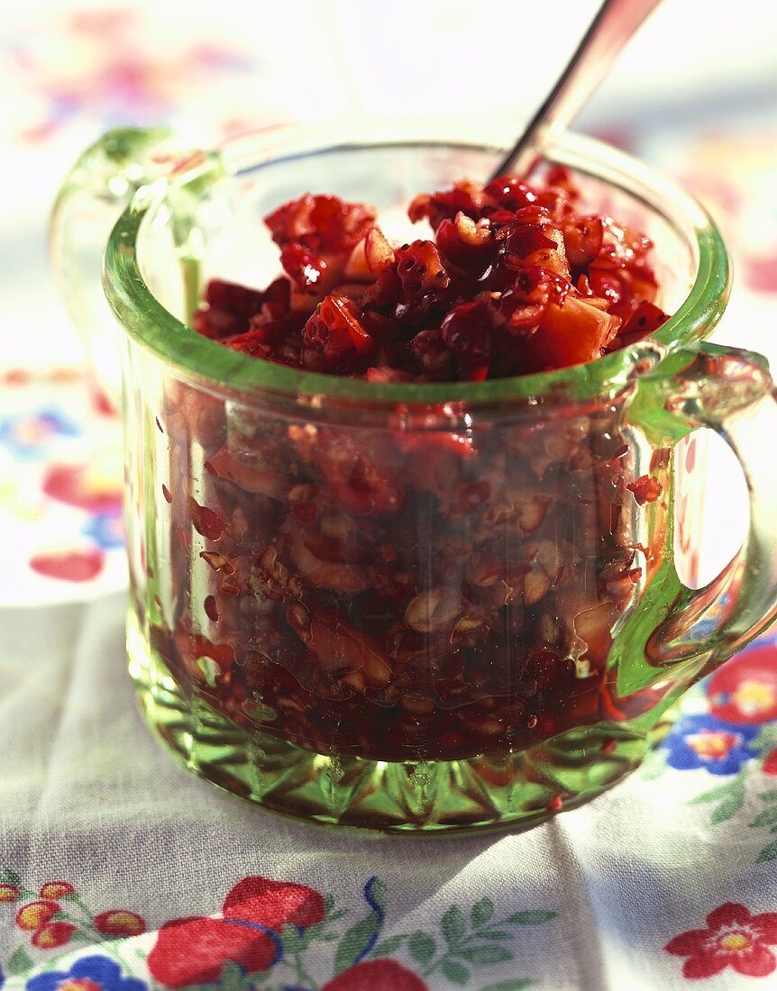 Berry Chutney in a Glass Container