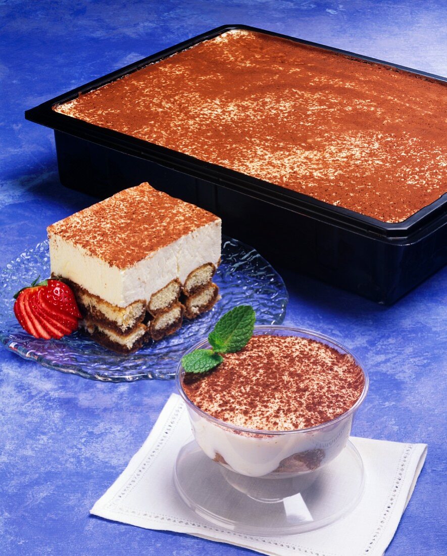 Tiramisu (layered dessert with mascarpone cream, Italy)