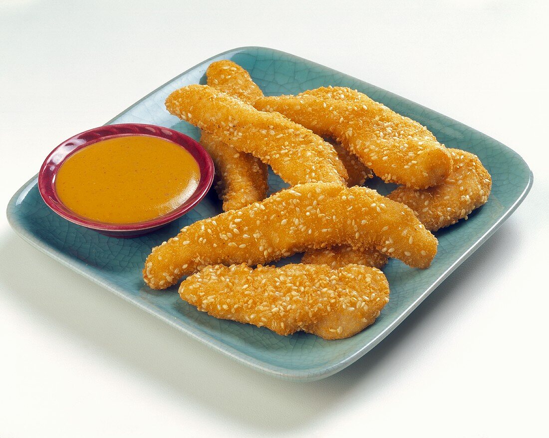 Sesame Chicken Tenders with Dipping Sauce