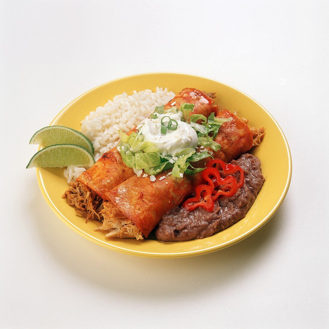 Enchiladas mit Hähnchen und Rindfleisch (Mexiko)