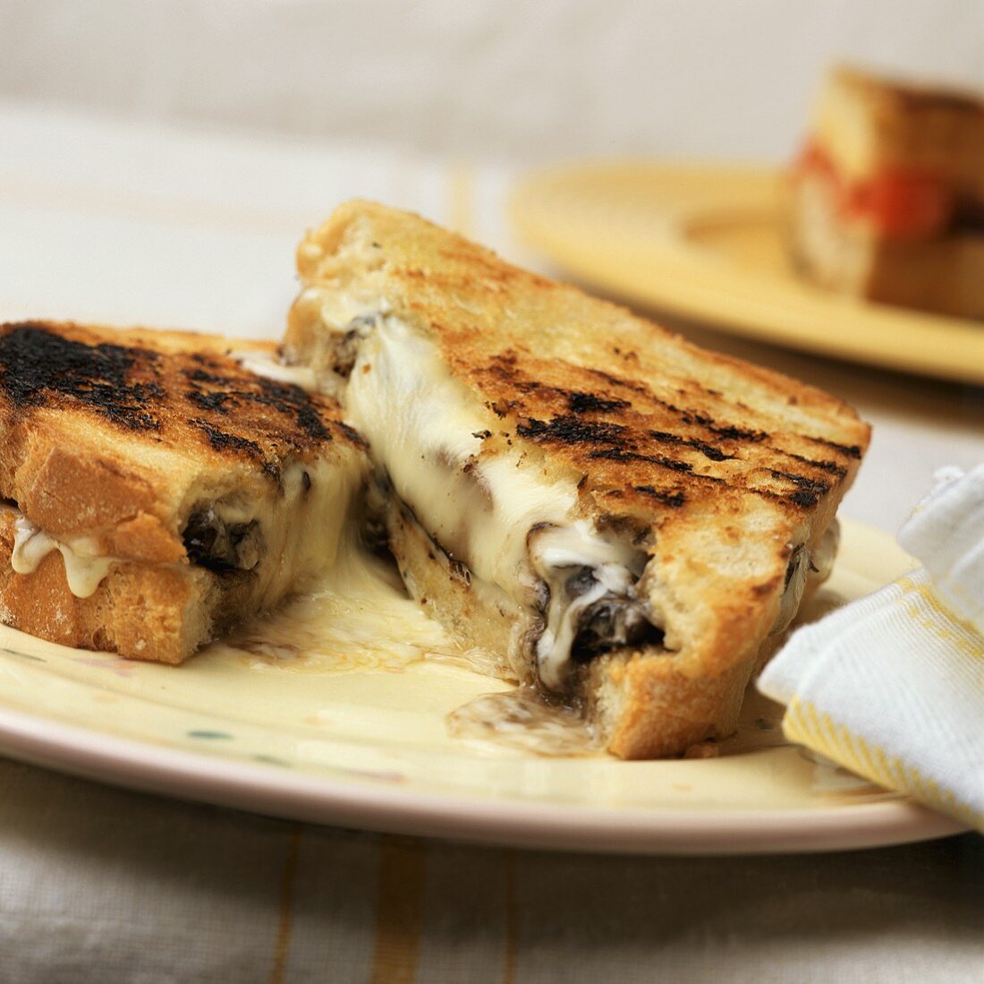 Grilled Fontina and Mushroom Sandwich