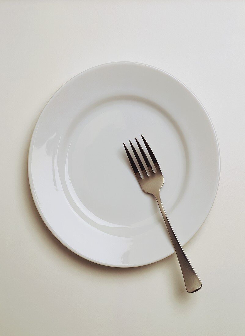 White Plate with a Fork