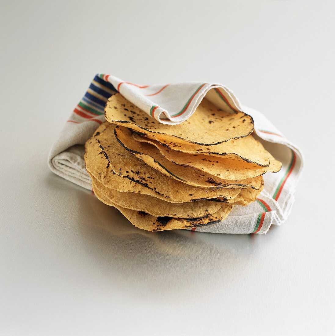 Toasted Tortillas in a Towel