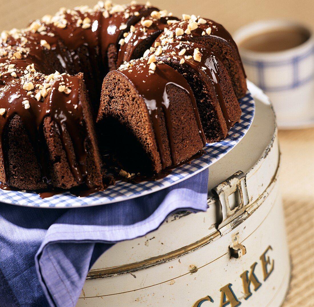 Chocolate Bundt Cake with Nuts