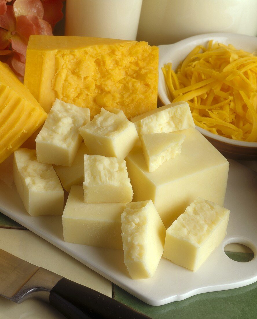 Cheddar Cheese; White and Yellow