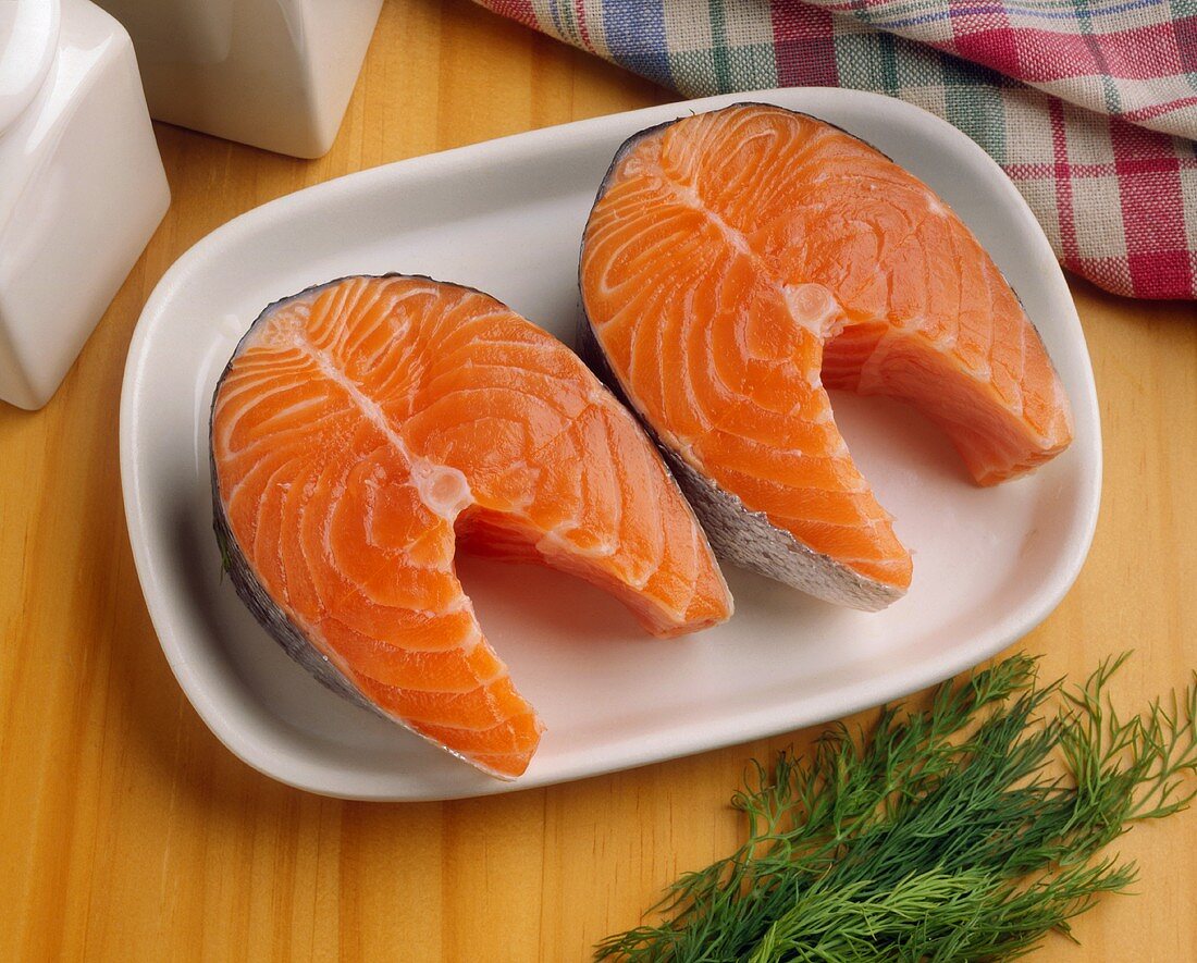 Two Salmon Steaks