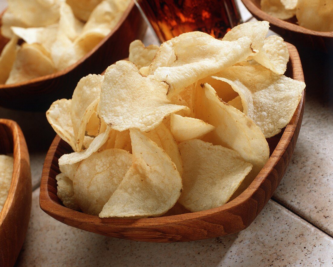 Potato Chips in a Bowl