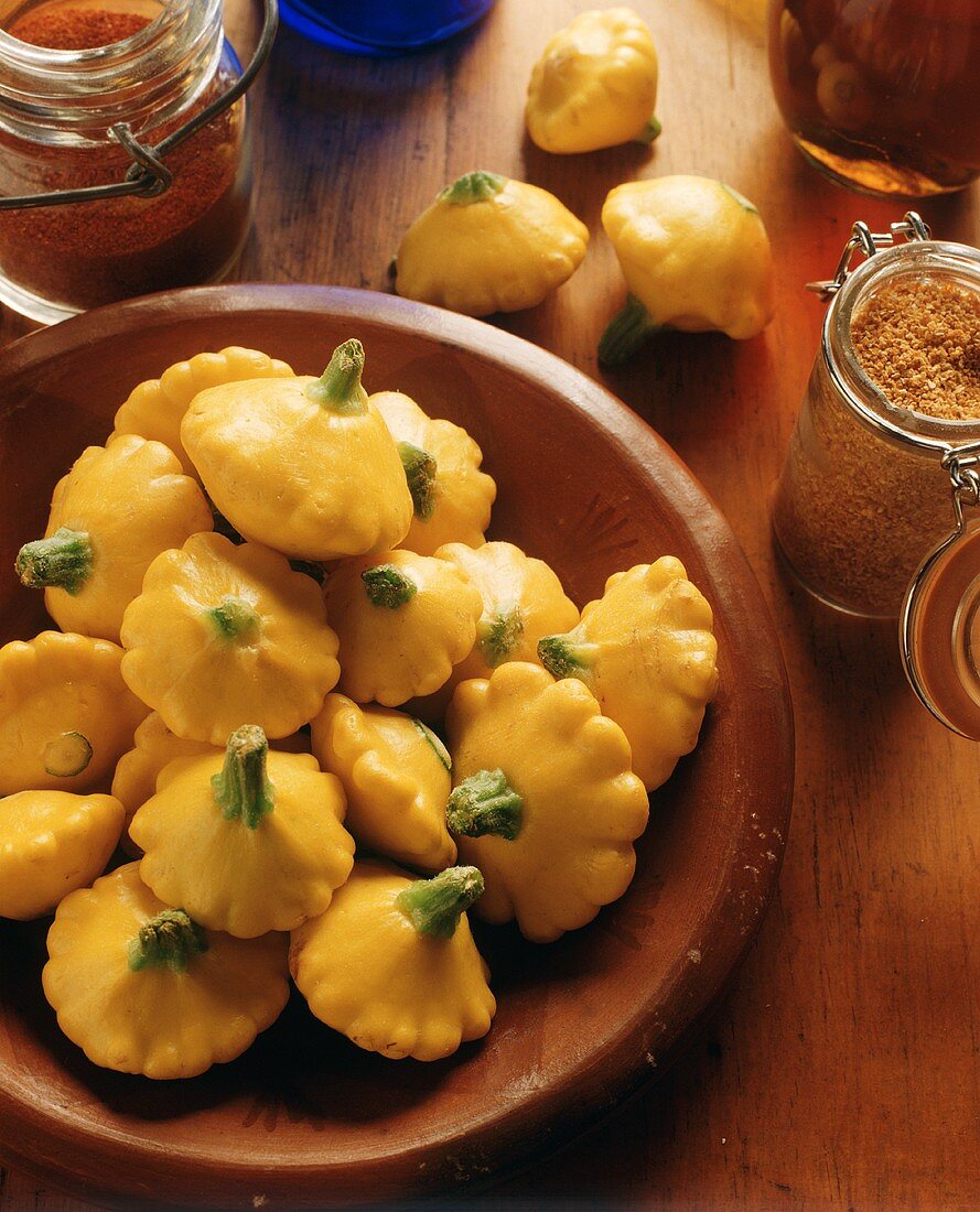 A Bowl of Sunburst Squash