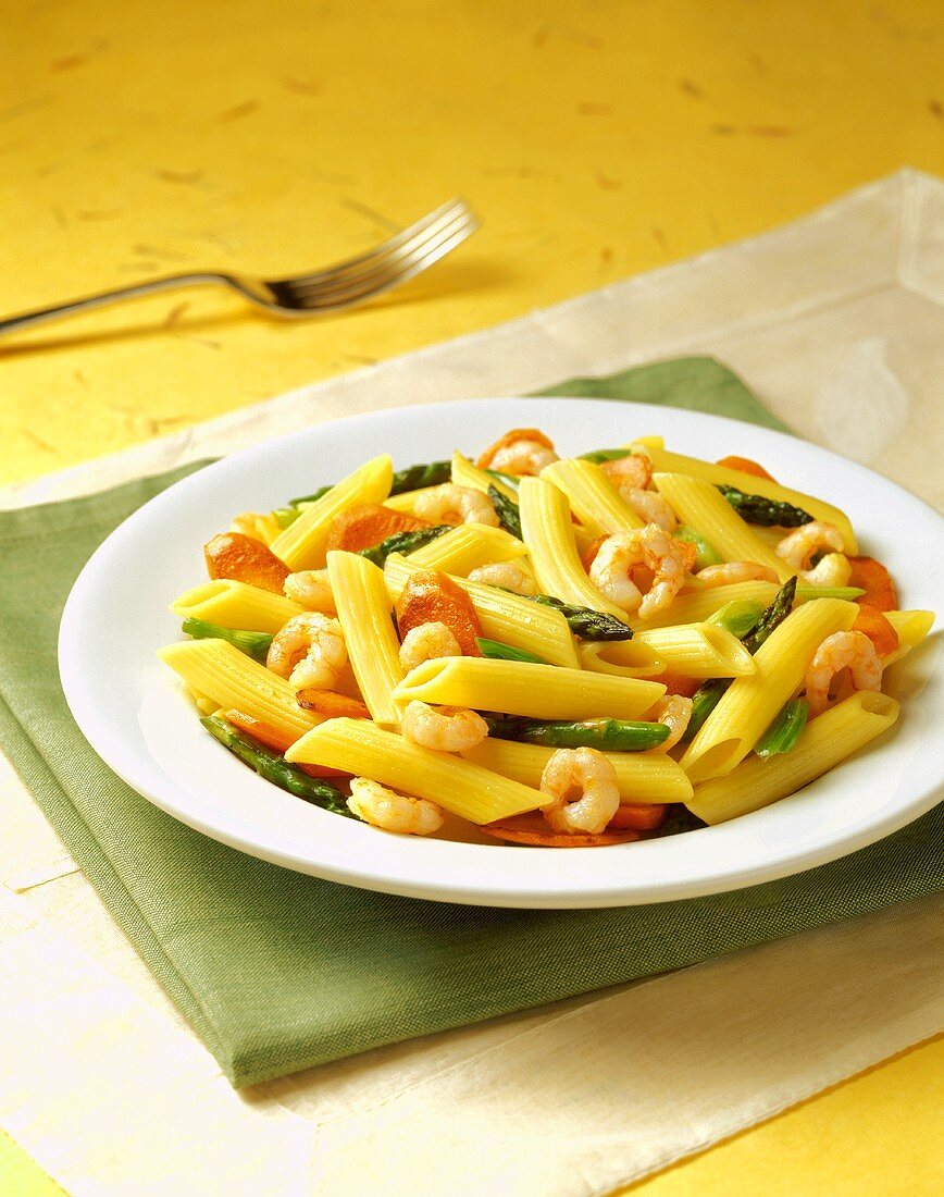 Penne with Shrimp and Vegetables