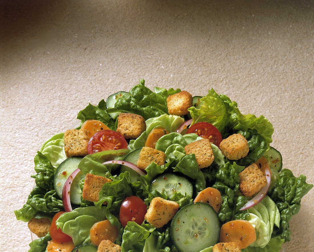 Close Up of a Tossed Salad