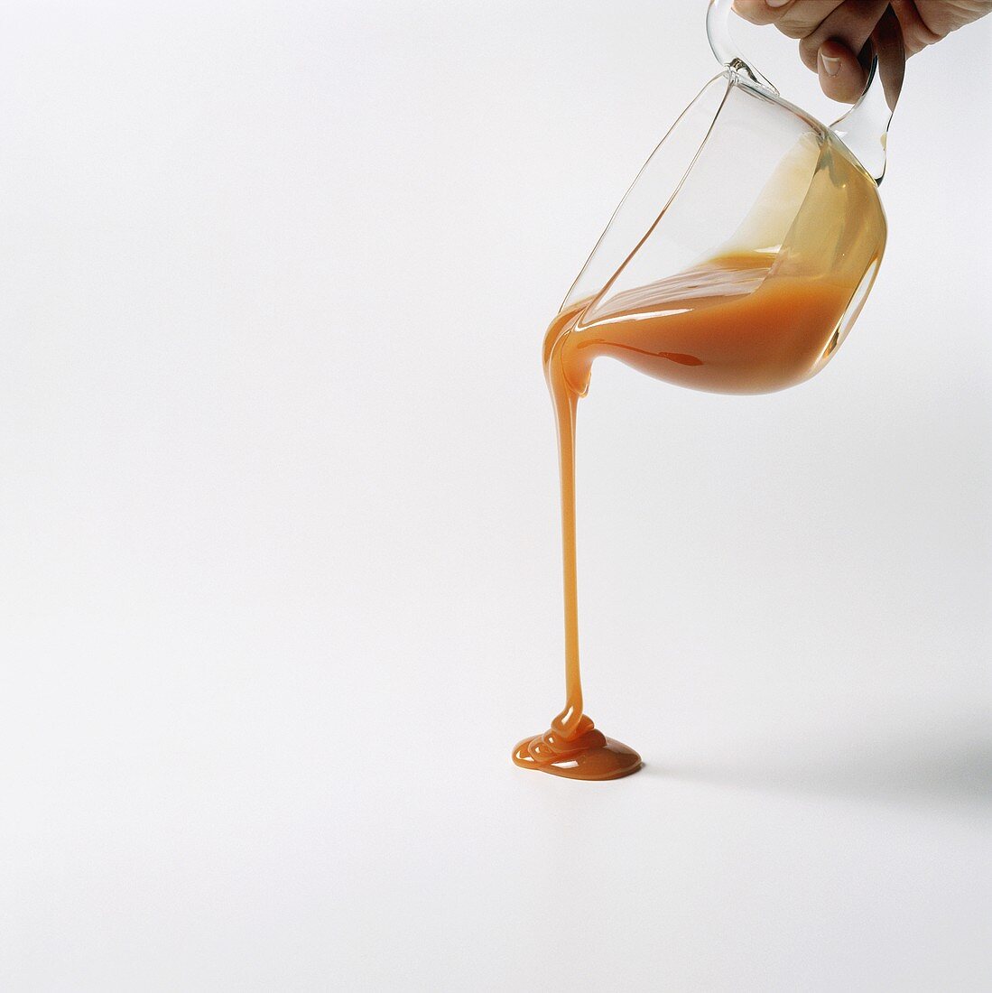 Pouring Caramel Sauce