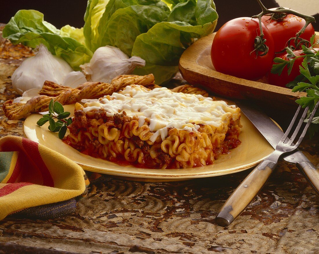 Mini Pasta Lasagna on a Plate