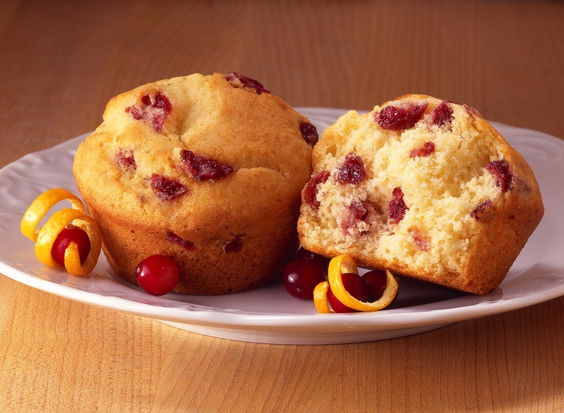 Half of a Cranberry Muffin; Whole Muffin