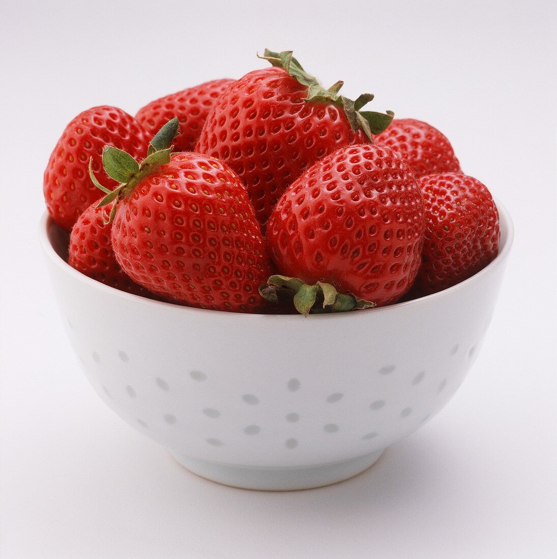 Strawberries in a White Bowl