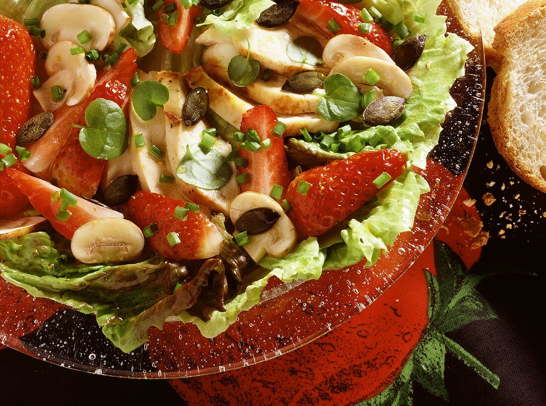 Strawberry and chicken salad