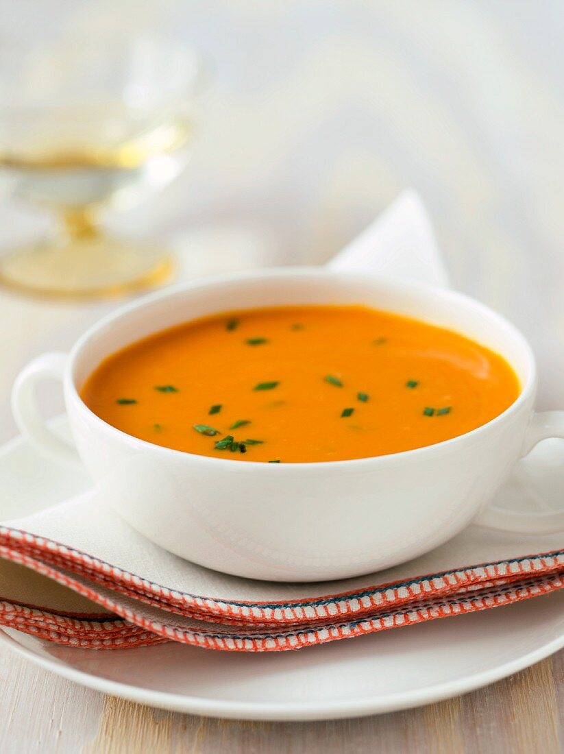 Bowl of Cream of Butternut Squash Soup