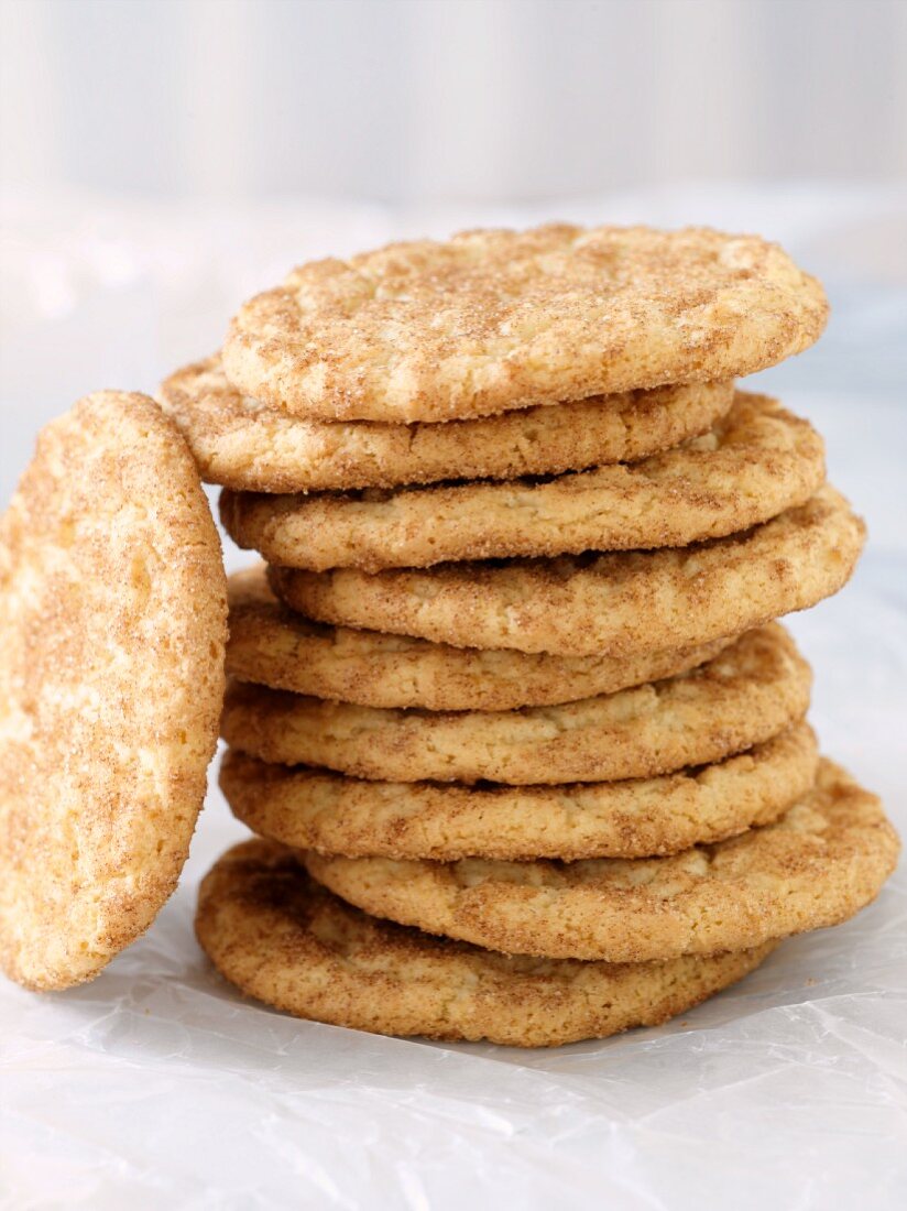 Tall Stack of Chewy Cinnamon Cookies