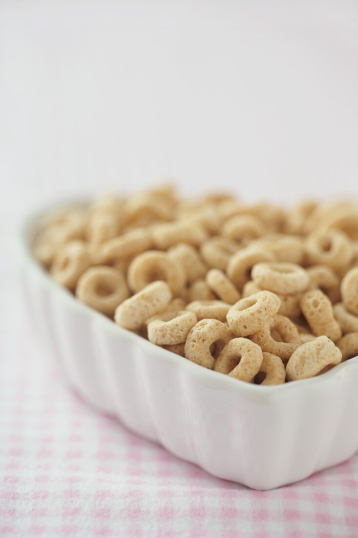 Toasted Oat Cereal in a Heart Shaped Bowl