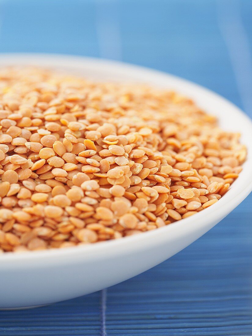 Bowl of Red Lentils, Close Up