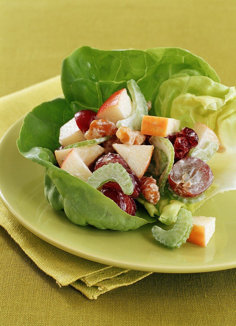Waldorf Salad in a Lettuce Cup
