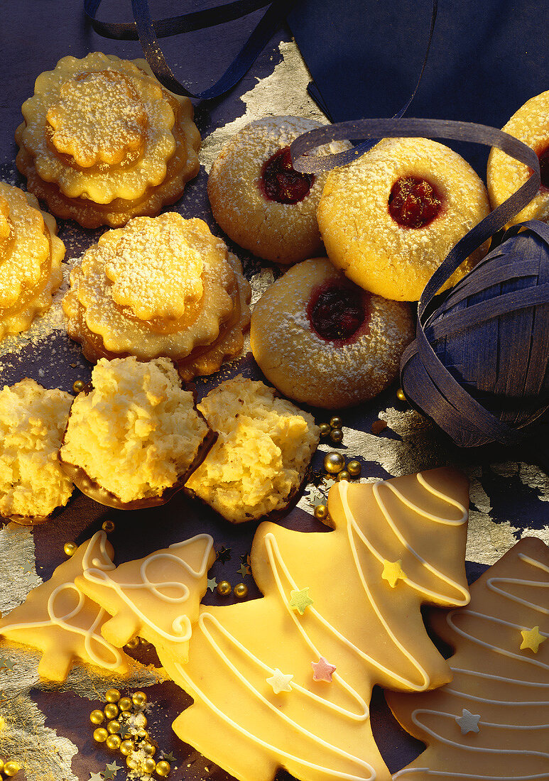 A lot of colourful biscuits