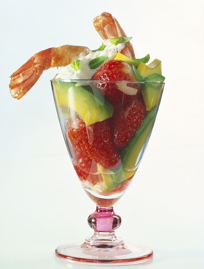 Strawberry and avocado cocktail