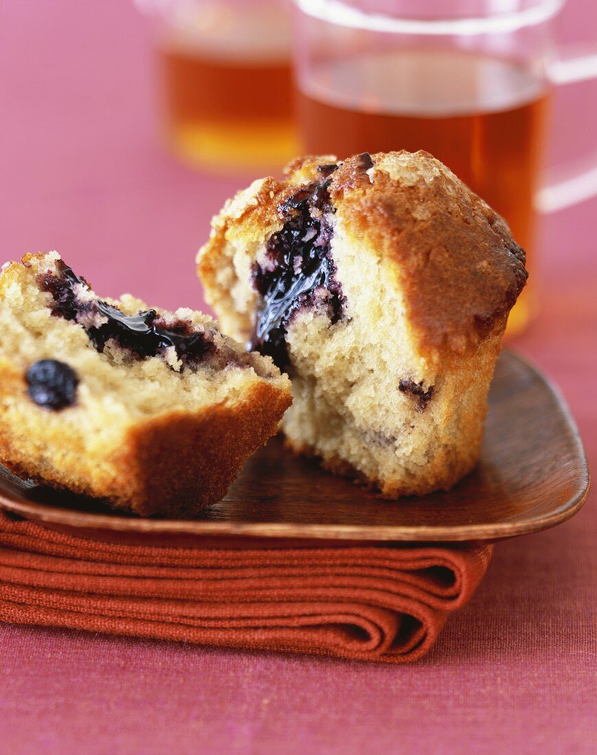 A Blueberry Muffin, Halved