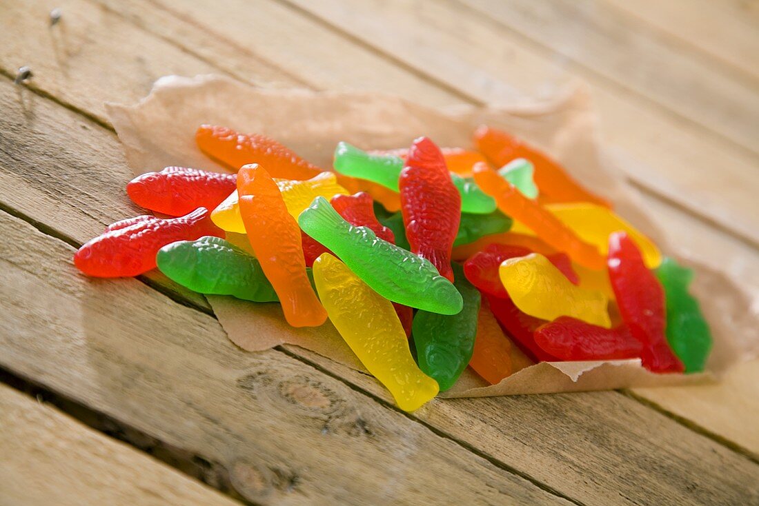 Pile of Swedish Fish on a Dock