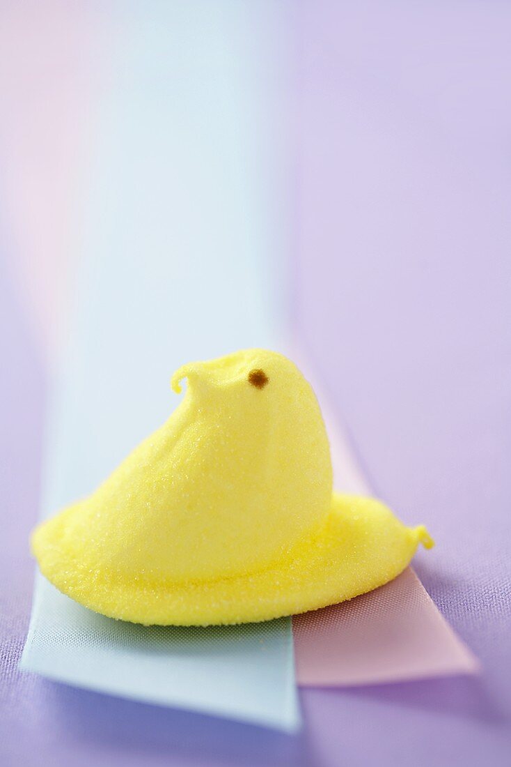 Ein gelbes Marshmallow-Küken