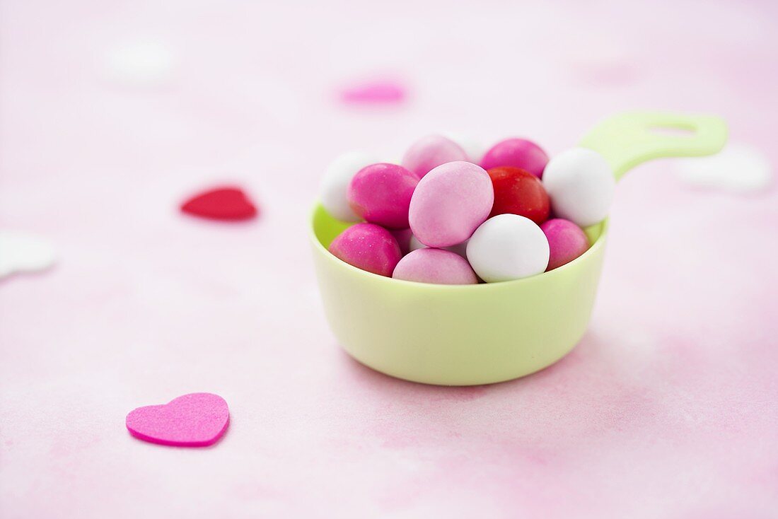 Small Cup of Candy Coated Valentine's Day Chocolates