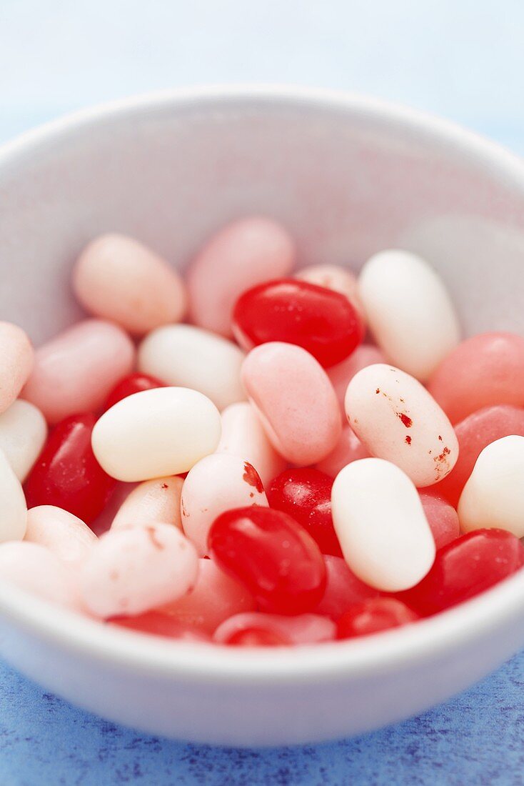 Jelly Beans zum Valentinstag in Schale