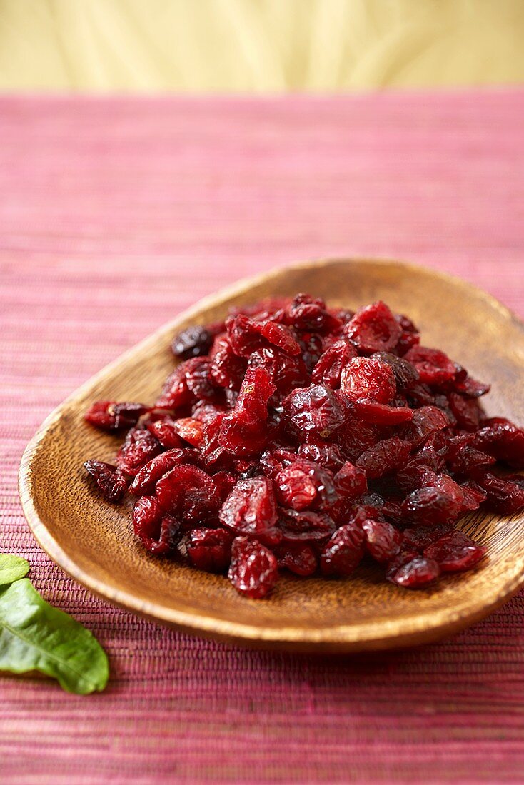 Small Dish of Dried Cranberries