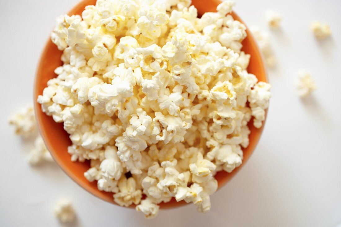 Popcorn in Schale (Draufsicht)