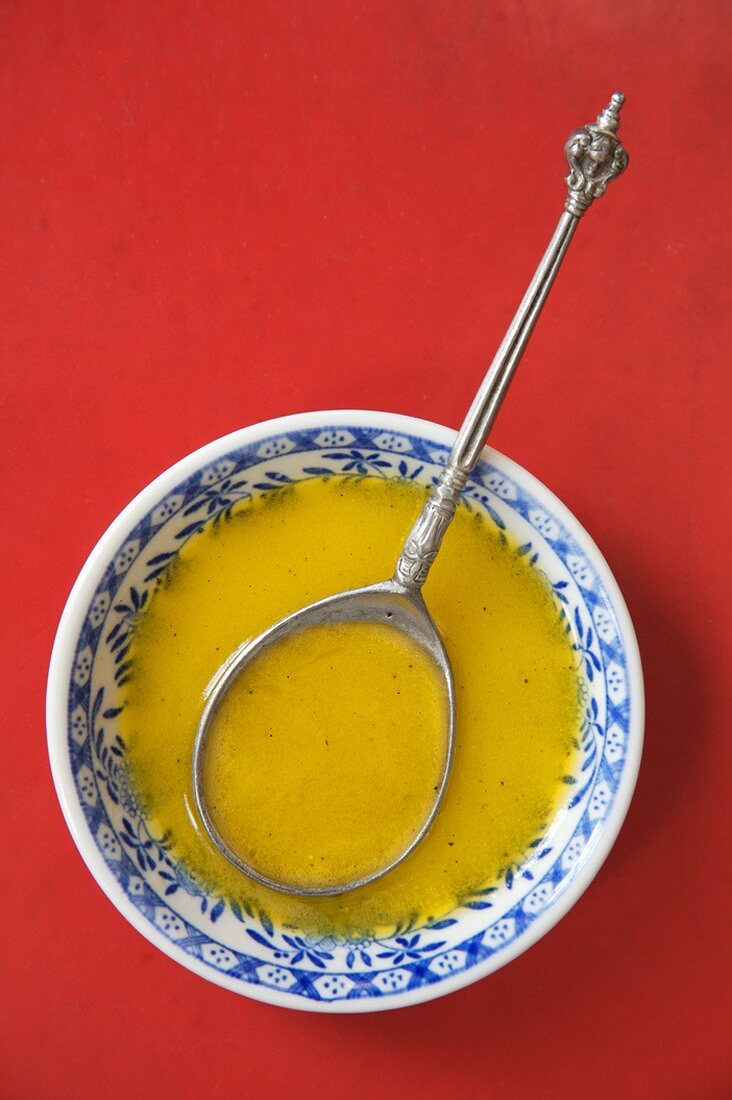 Bowl of Currandooley, Meyer Lemon and Garlic Dressing