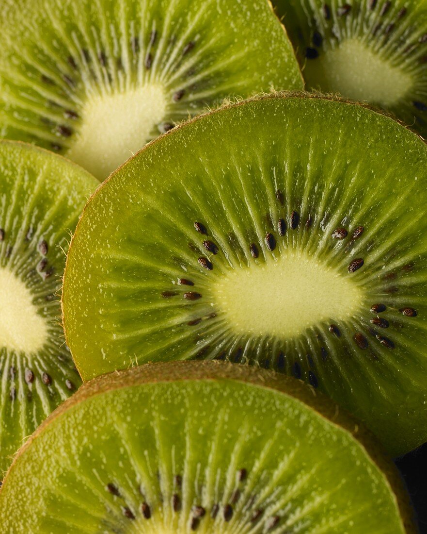 Close Up of Organic Kiwi Slices