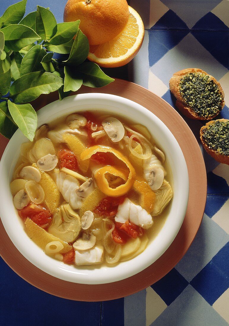 Fish stew with oranges
