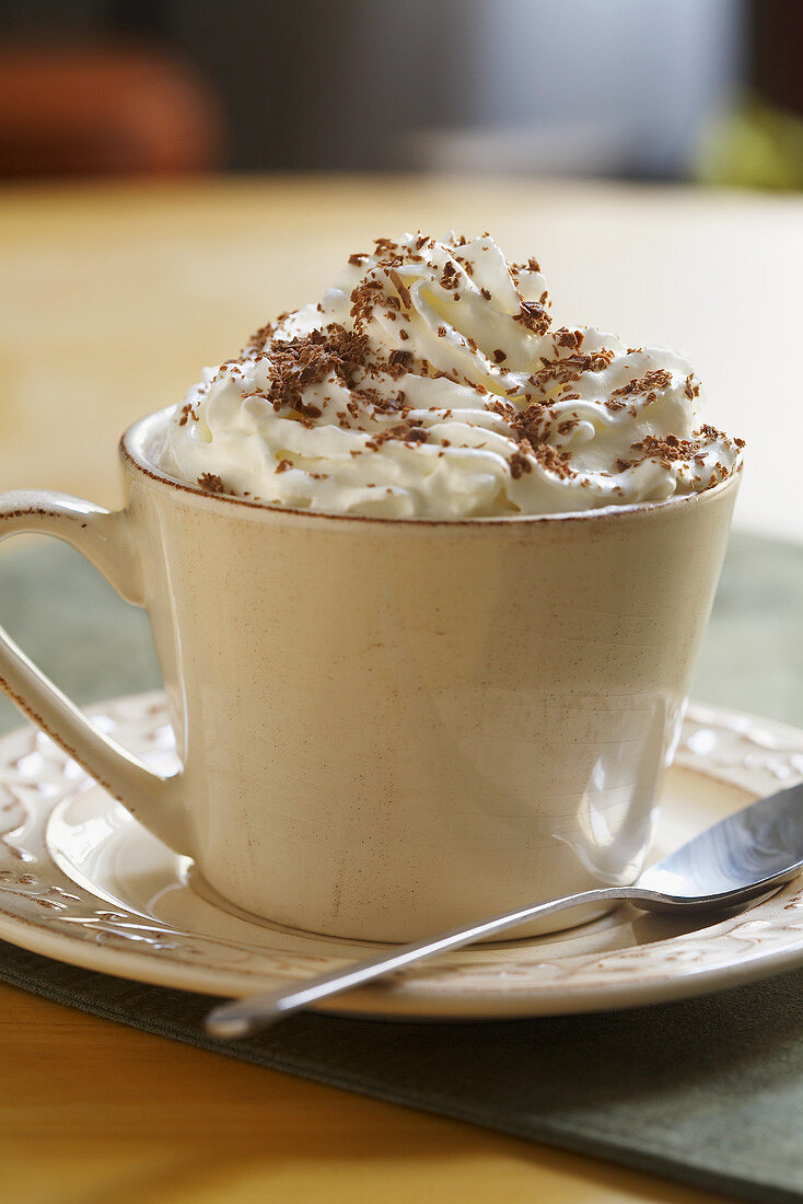 Cocoa with whipped cream