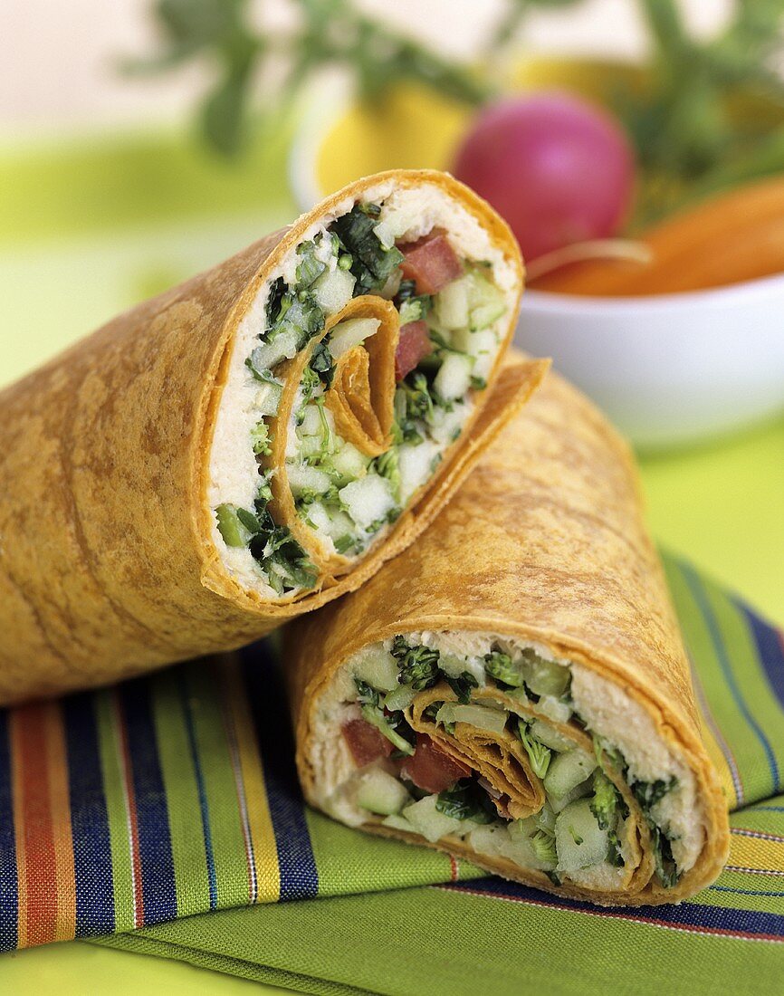 Tuna Salad in a Sun Dried Tomato Wrap