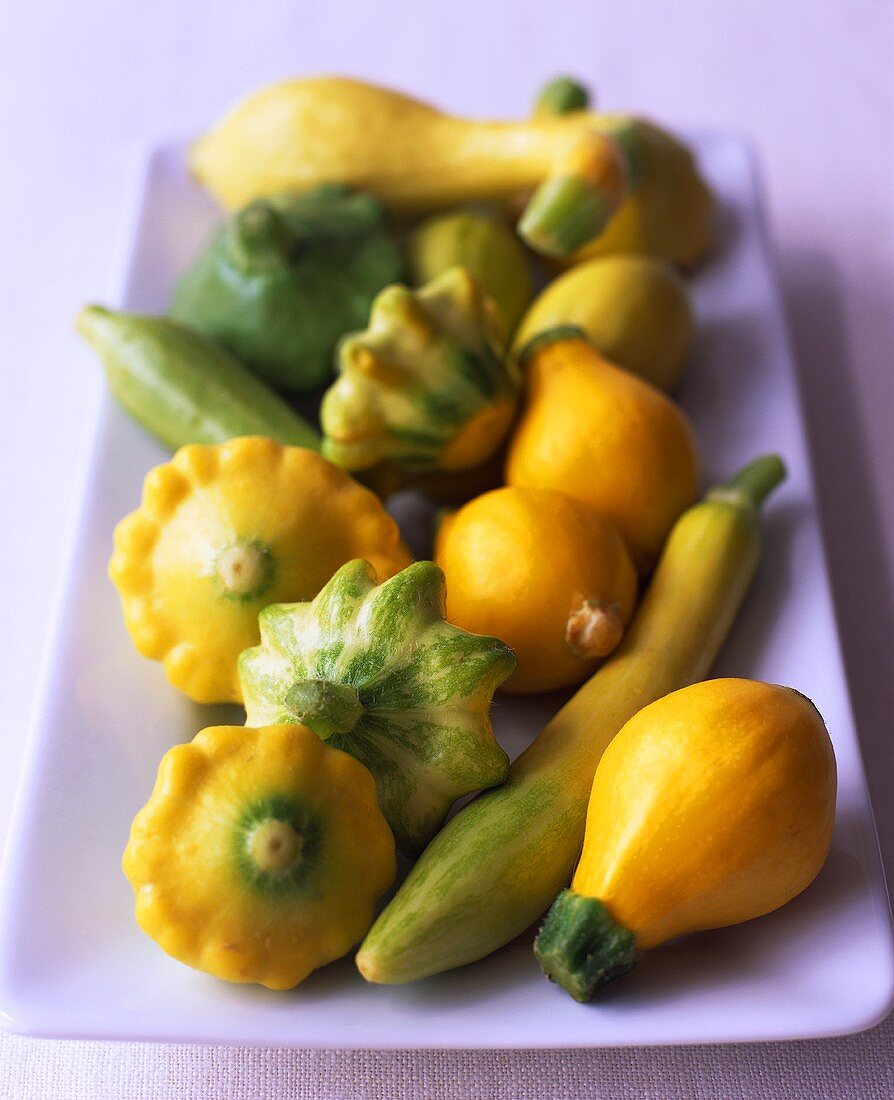 Patty pan squashes and mini-pumpkins