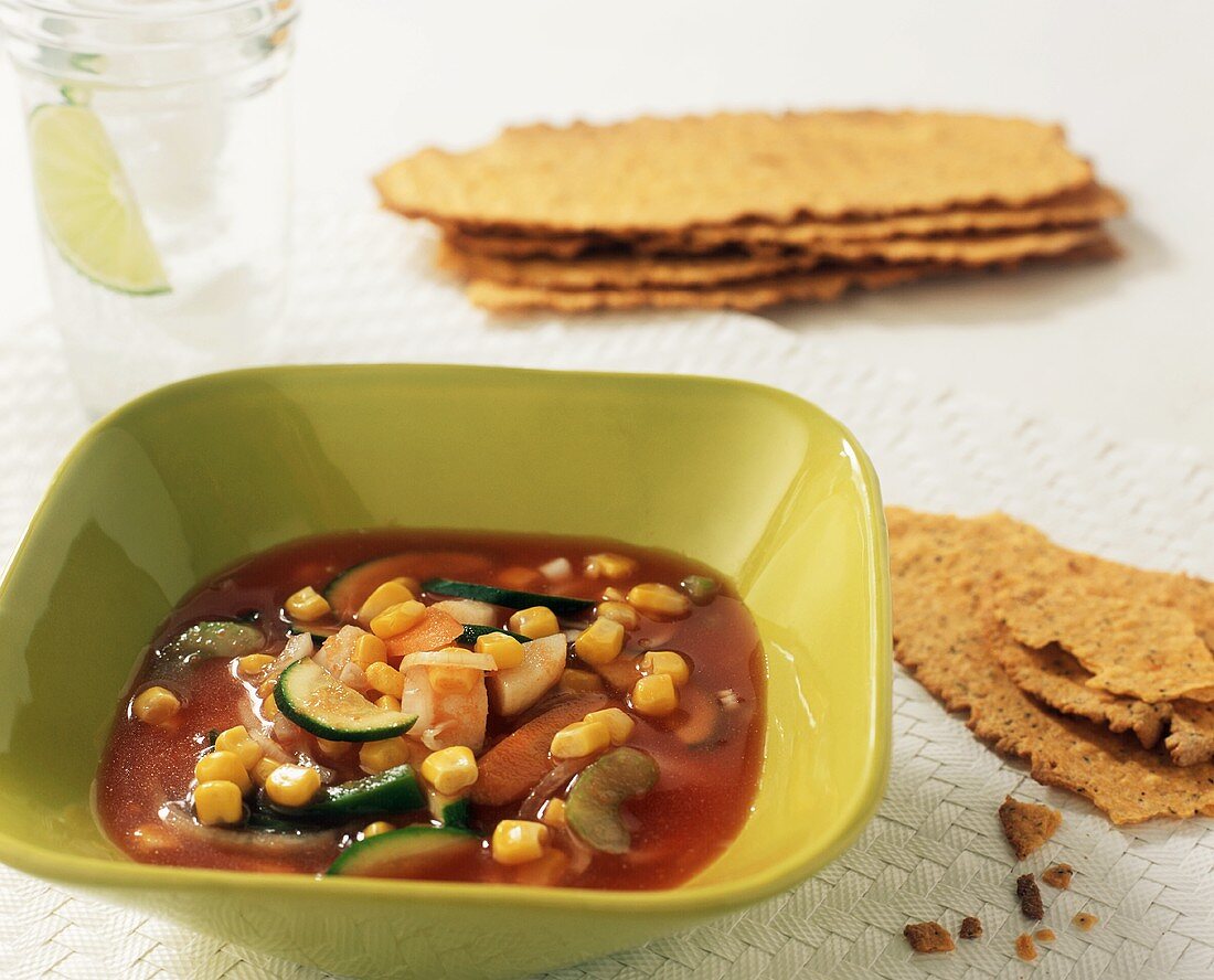 Vegetable soup with ginger