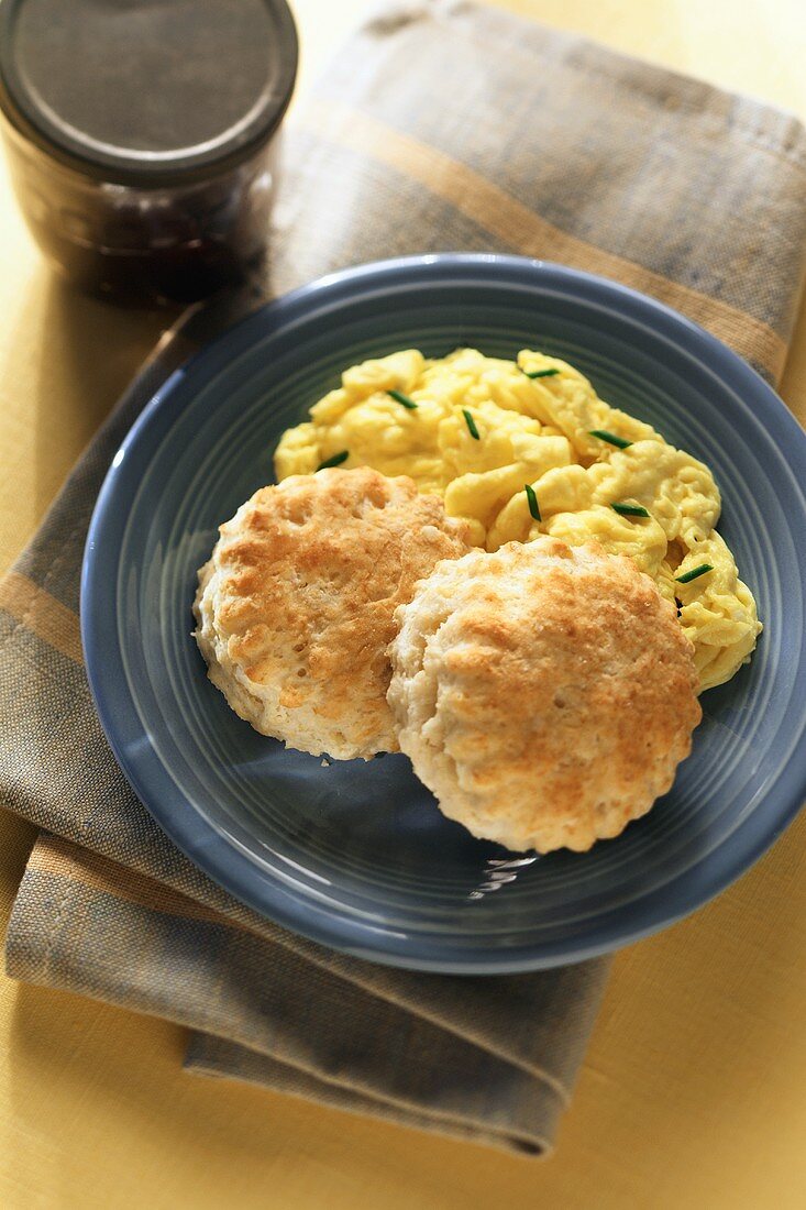 Buttermilk Biscuits with Scrambled Eggs