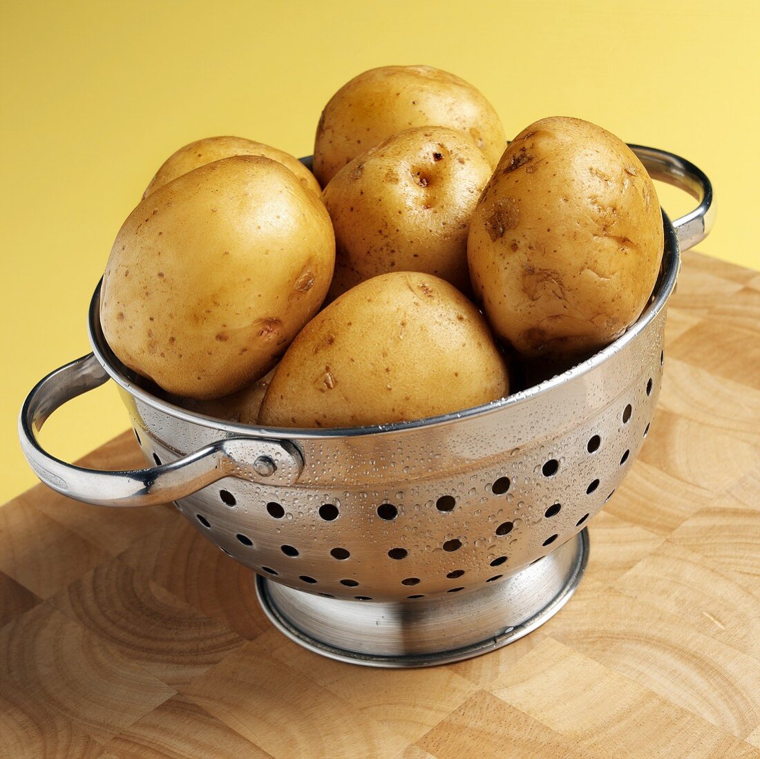 Yukon Gold potatoes in colander
