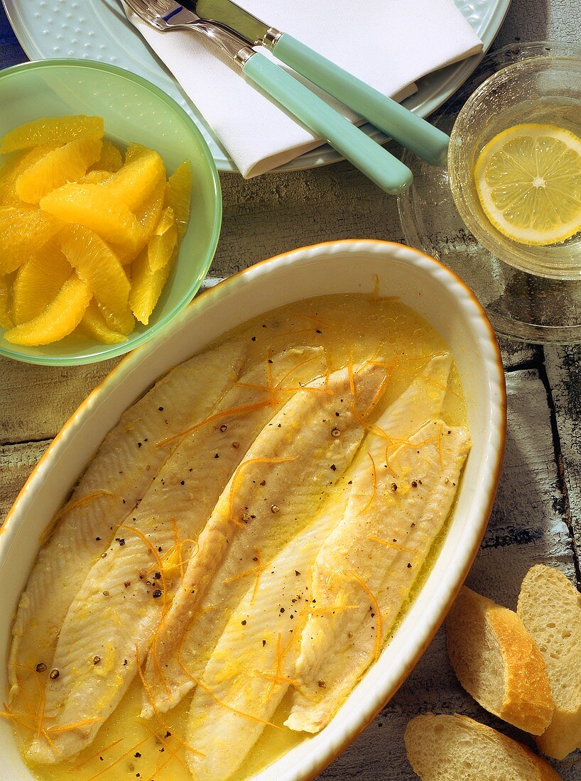 Sole Fillet with Orange Sauce