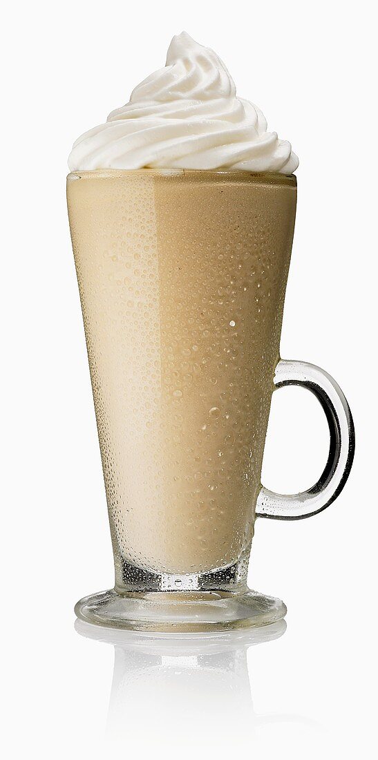 A Latte Smoothie with Whipped Cream