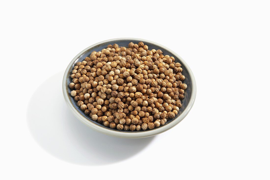 Whole Coriander in a Bowl