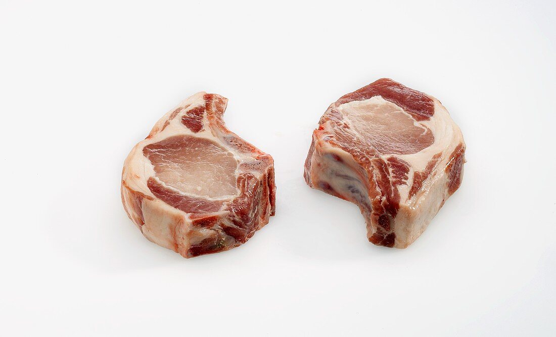 Two Raw Pork Chops