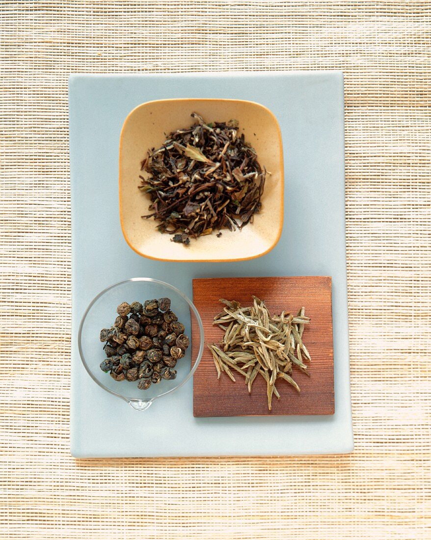 Three Varieties of Dried Tea