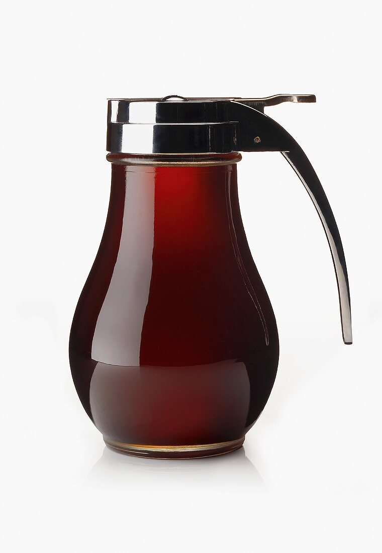 Maple Syrup in a Glass Pitcher